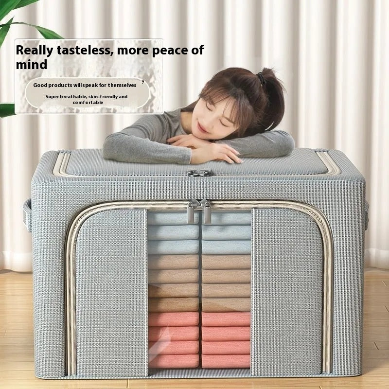 Foldable Oxford Storage Box – Clothes & Blanket Organizer