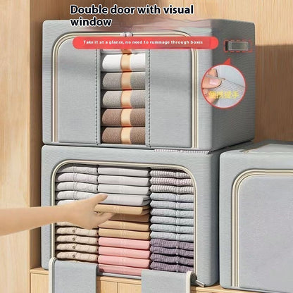 Foldable Oxford Storage Box – Clothes & Blanket Organizer