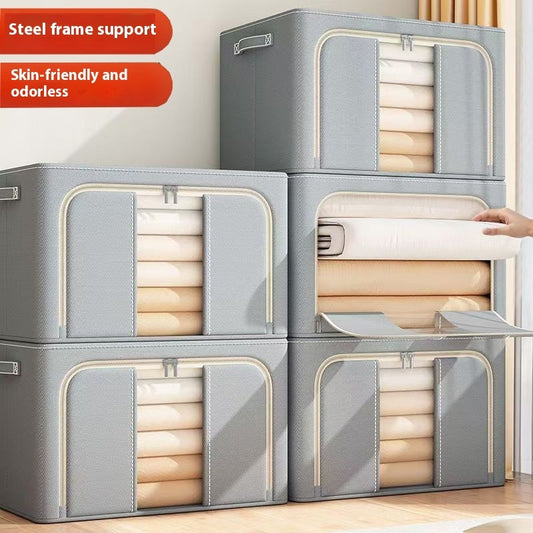 Foldable Oxford Storage Box – Clothes & Blanket Organizer