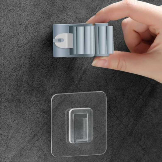 Wall Mount Mop Hook – Strong Adhesive, No Drilling