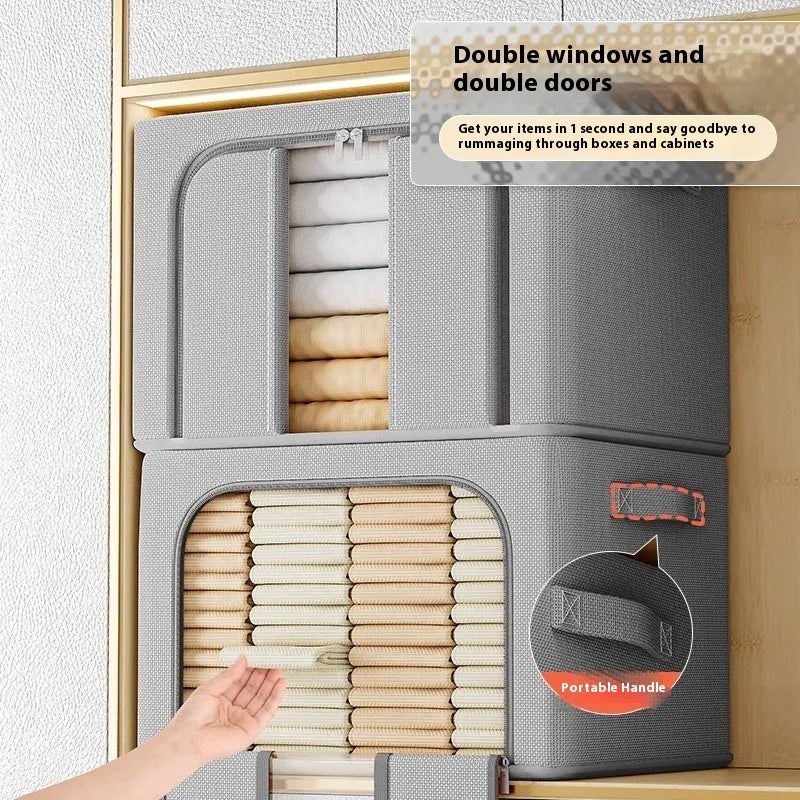 Foldable Oxford Storage Box – Clothes & Blanket Organizer